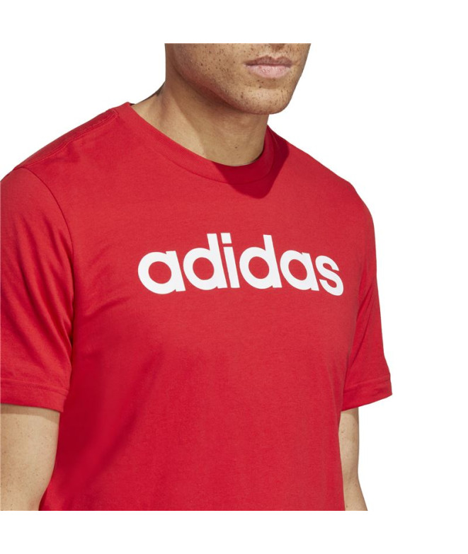 T-shirt adidas Essentials Linear Logo Rouge Homme