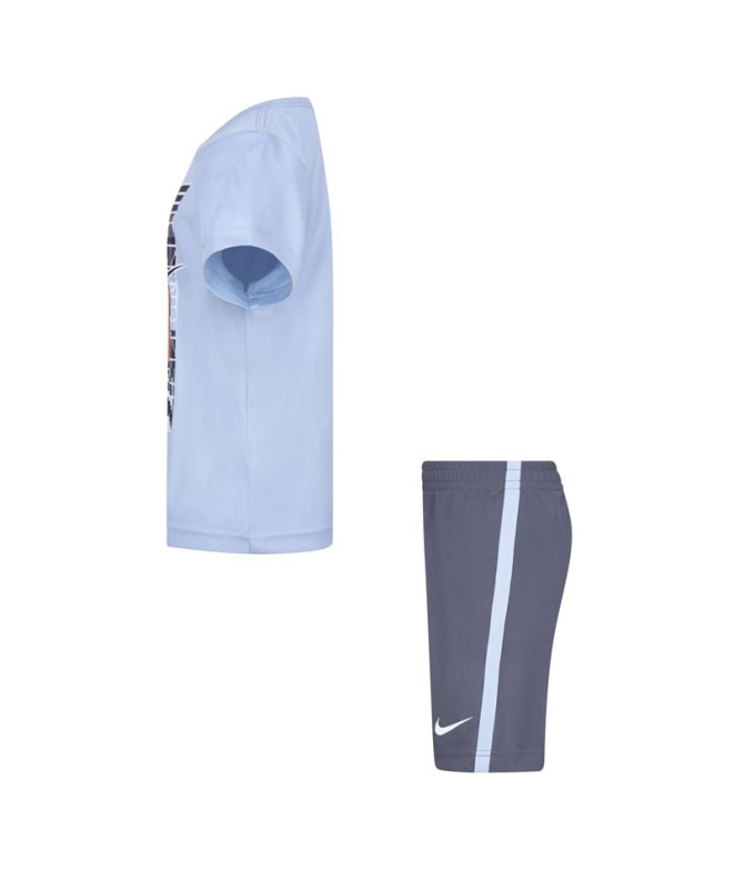 Conjunto Nike Df Icon Short Gris Niño