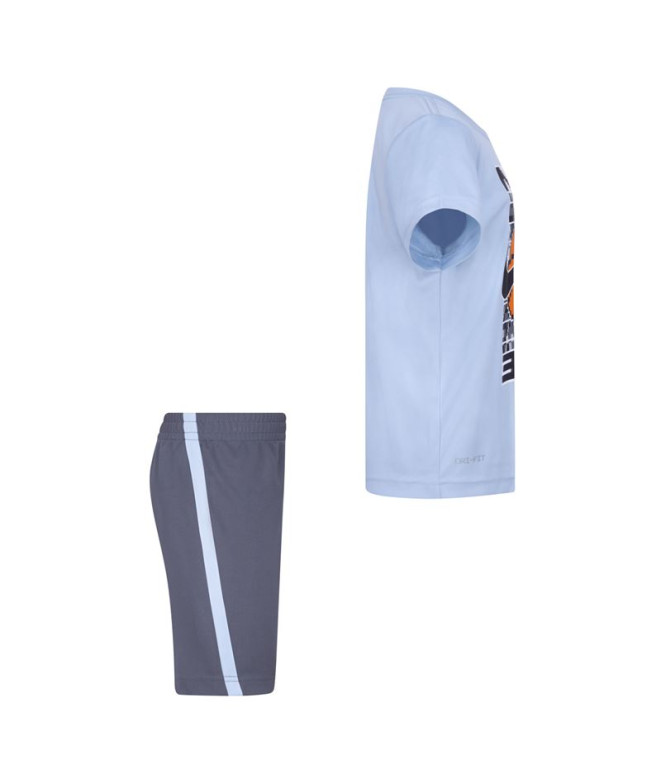 Conjunto Nike Df Icon Short Gris Niño