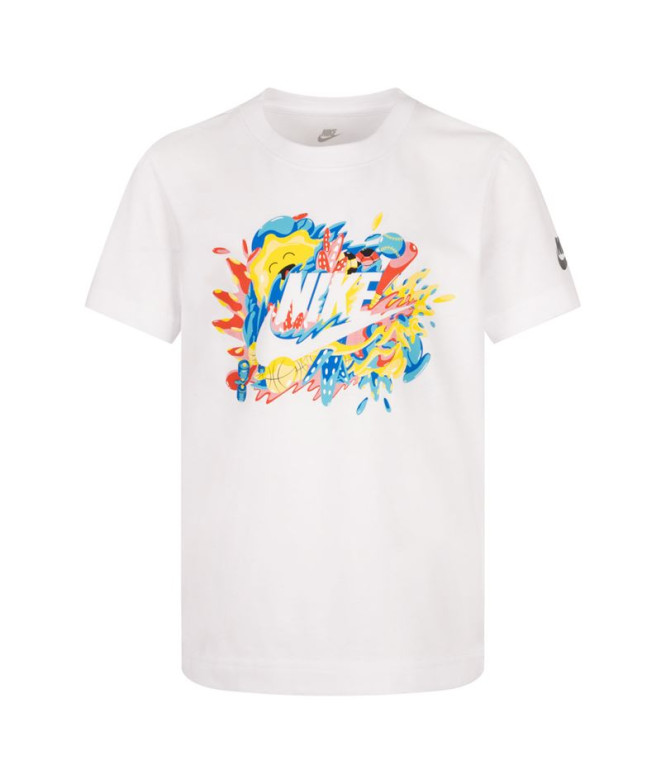 Camiseta Nike Futura Sport Splash Blanco Niño