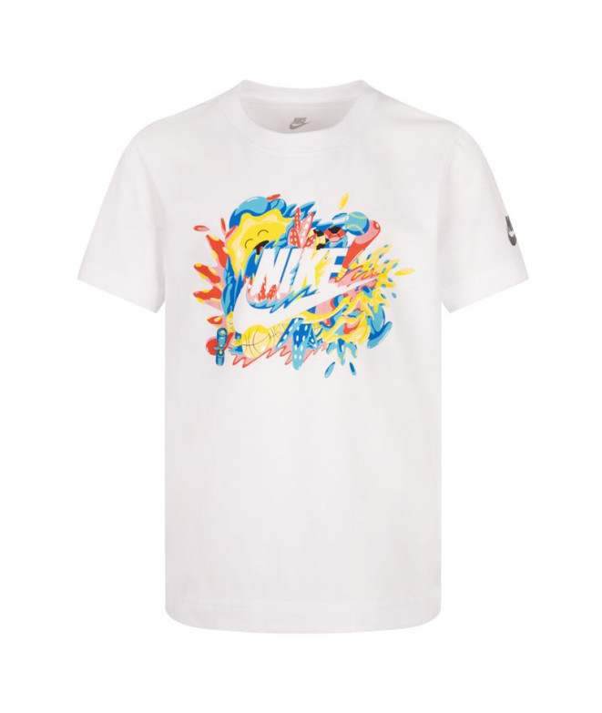 T-shirt Nike Futura Sport Splash Kids Blanc