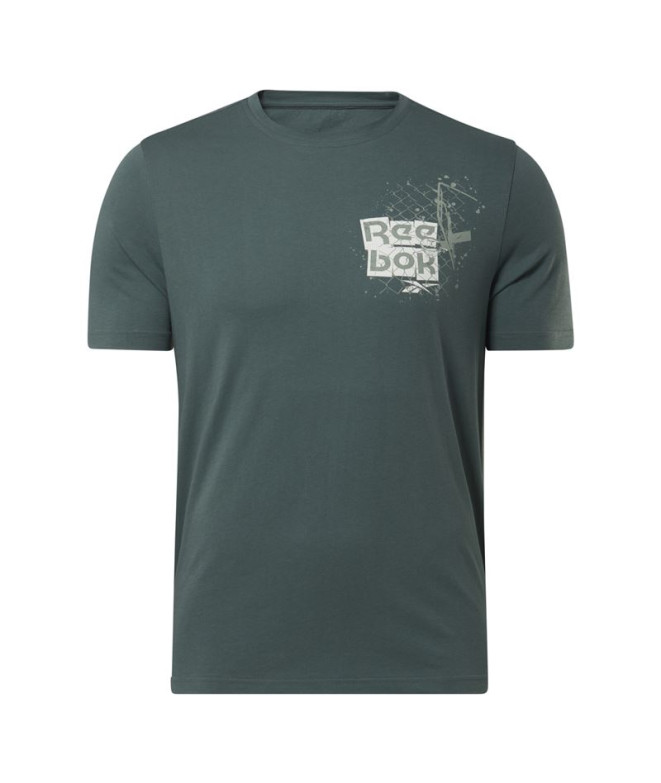 Camiseta Reebok Série gráfica verde homem