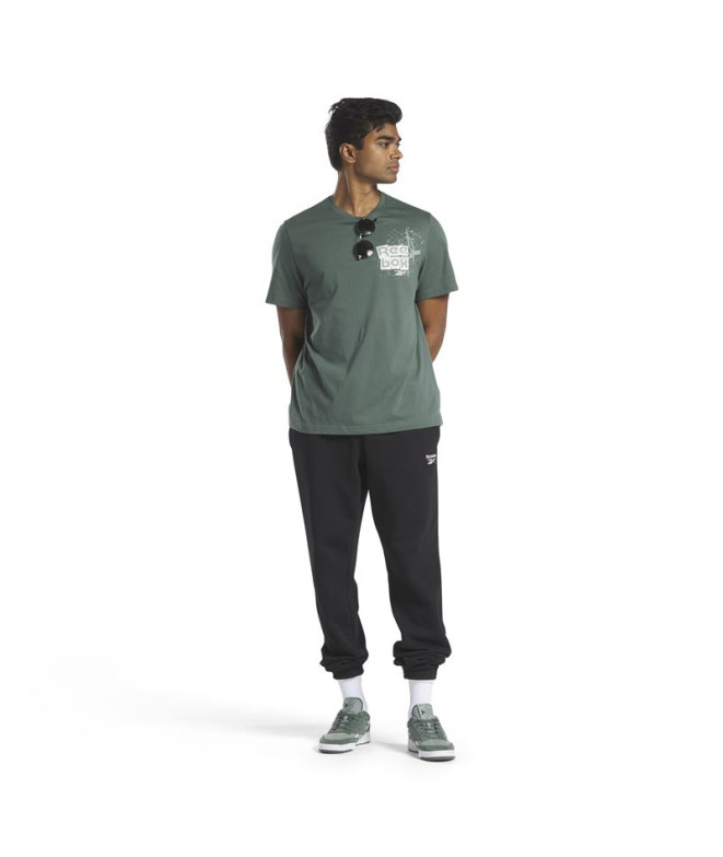 Camiseta Reebok Série gráfica verde homem