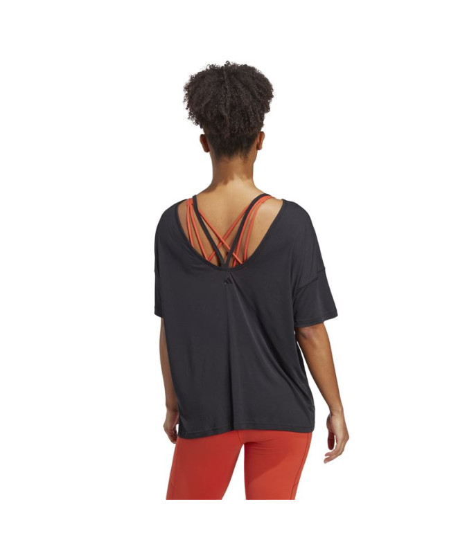 Top de ioga adidas Studio Oversized Preto...