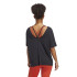 Top de ioga adidas Studio Oversized Preto T-Shirt de ioga para mulher