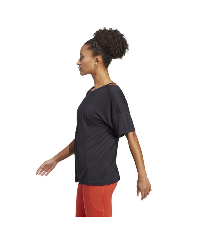 Yoga Top adidas Studio Oversized Noir T-Shirt...