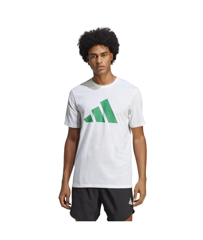 Camiseta adidas Essenciais do comboio Branco Homem