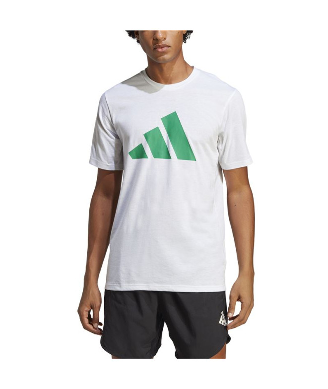 Camiseta adidas Essenciais do comboio Branco Homem