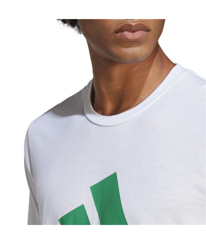 Camiseta adidas Essenciais do comboio Branco Homem