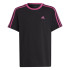 Camiseta adidas Essentials Cotton Preto Menina