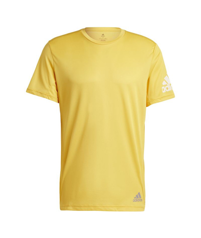 Camiseta Running adidas de Run It Yellow Homem