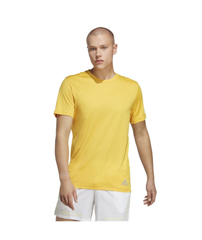 T-shirt Running adidas de Run It Yellow Homme
