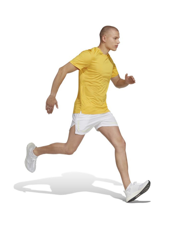 T-shirt Running adidas de Run It Yellow Homme