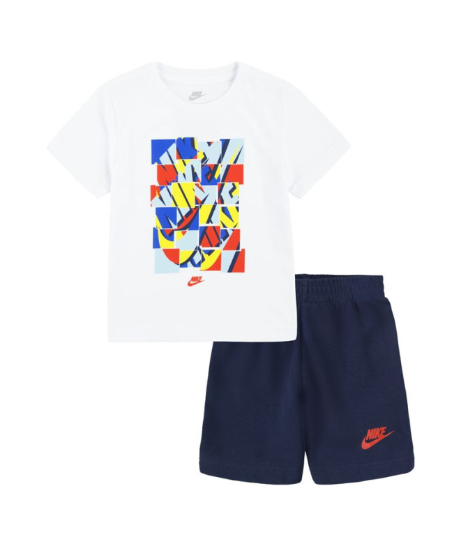Conjunto Nike Nsw Add Ft Short Azul Niño
