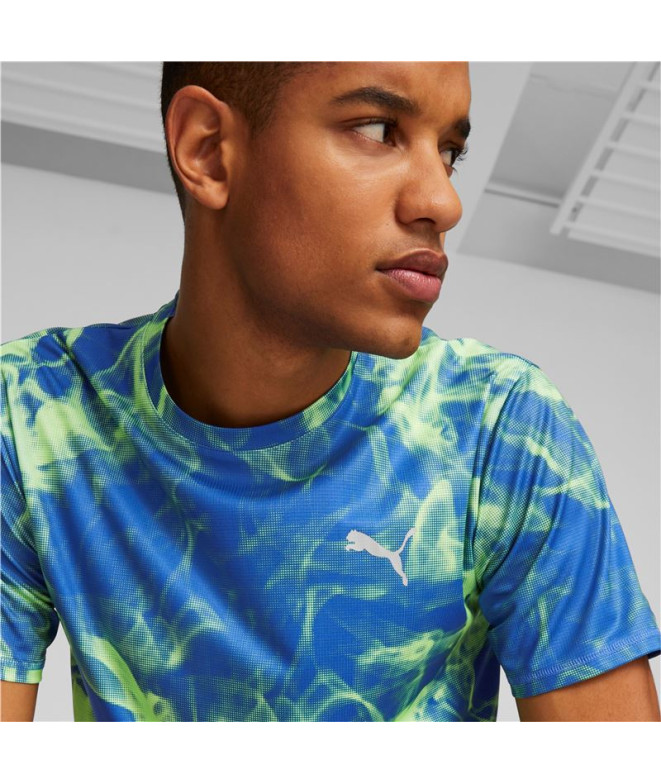 T-shirt par Running Puma Run Favorite Blue Homme