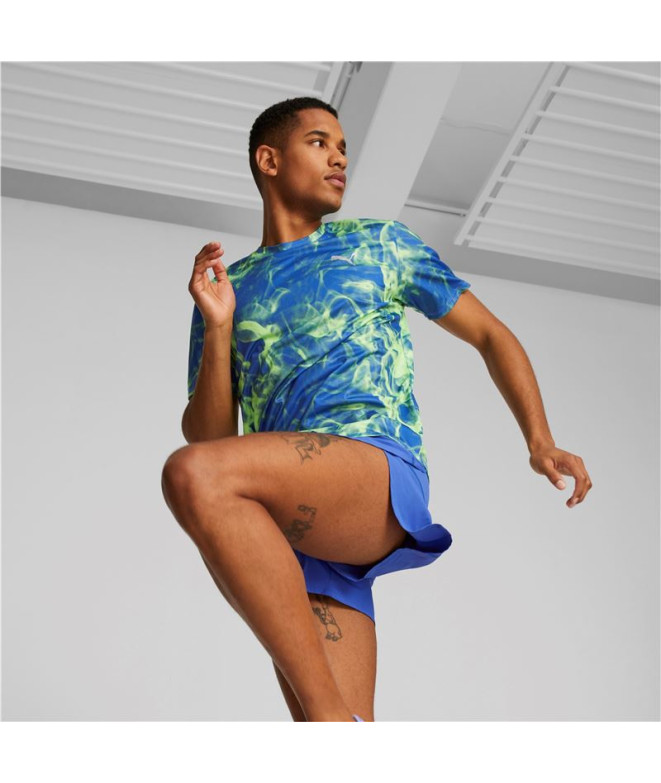 T-shirt par Running Puma Run Favorite Blue Homme