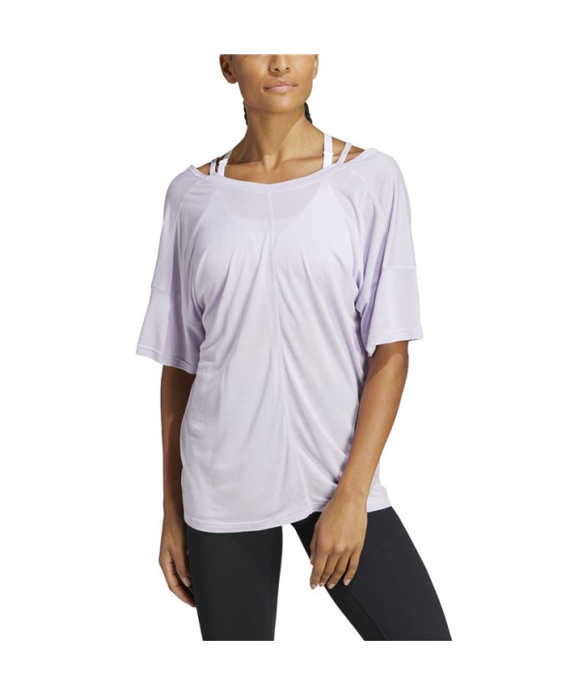 T-shirt adidas Yoga Studio Oversized Lilac Women's