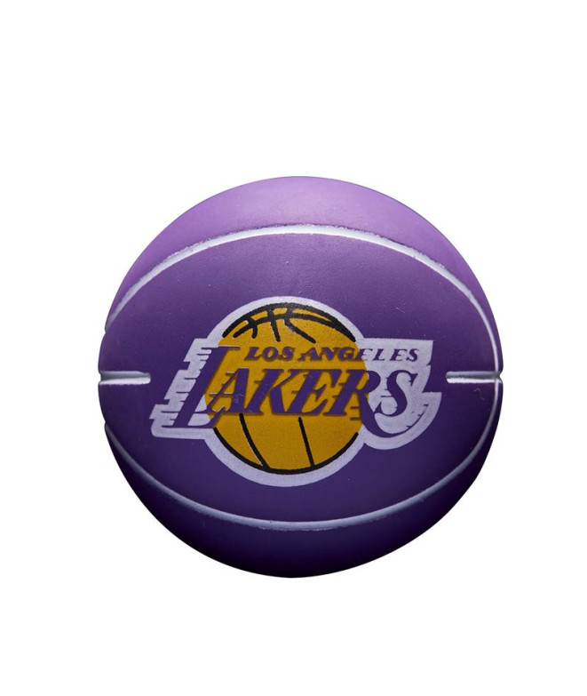 Mini Pelota Wilson NBA Dribbler LA Lakers Morado