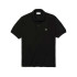 Polo Lacoste Preto com nervuras Homem