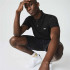 Polo Lacoste Preto com nervuras Homem
