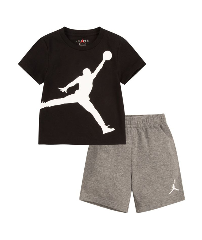 Conjunto Nike Jordan Jumbo Infantil Preto/Cinza