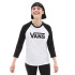 T-shirt Vans Drop V Raglan Blanc Femme