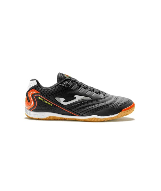 Chaussures de Football Sala Joma Maxima 2301 Noir Orange Homme