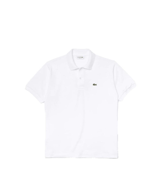 Polo Lacoste Blanc côtelé Homme