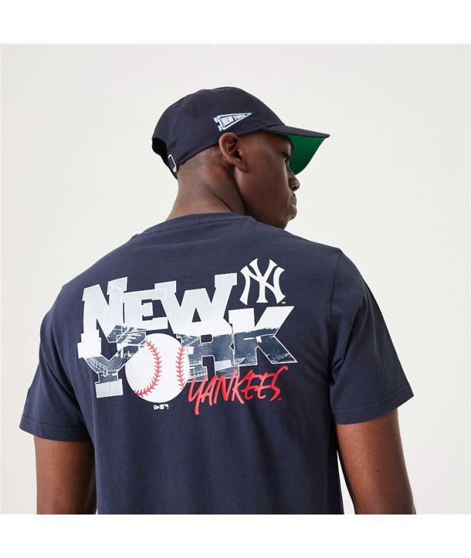 Camiseta New Era Graphic New York Yankees Azul...