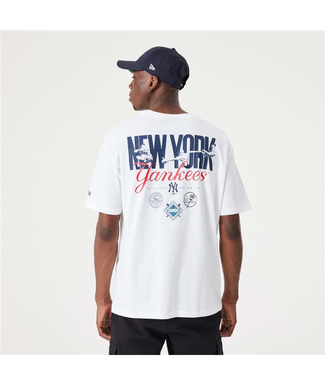 Camiseta New York Yankees blanca hombre