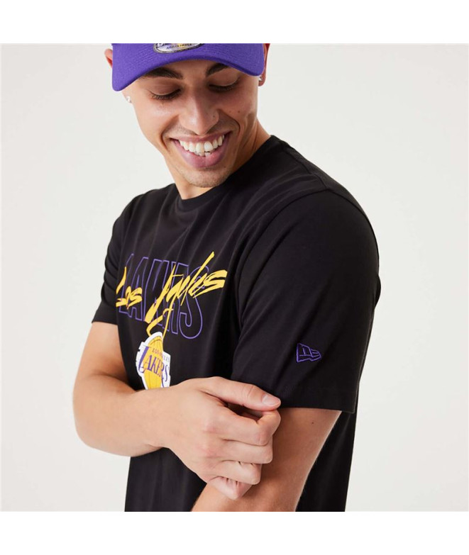 T-Shirt New Era Script LA Lakers Noir Hommes