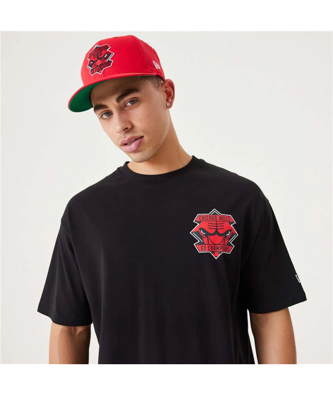 Camiseta New Era Campeonato Chicago Bulls Preto...