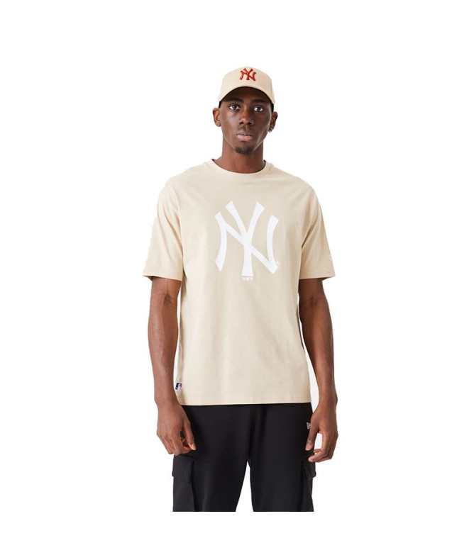 Camiseta New Era League Essentials New York Yankees Beige Hombre