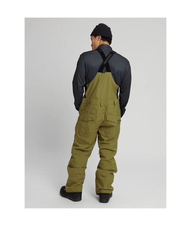 Singe Homme snowboard Burton Reserve Bib Olive