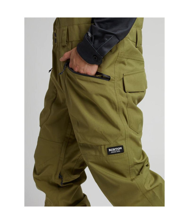 Singe Homme snowboard Burton Reserve Bib Olive