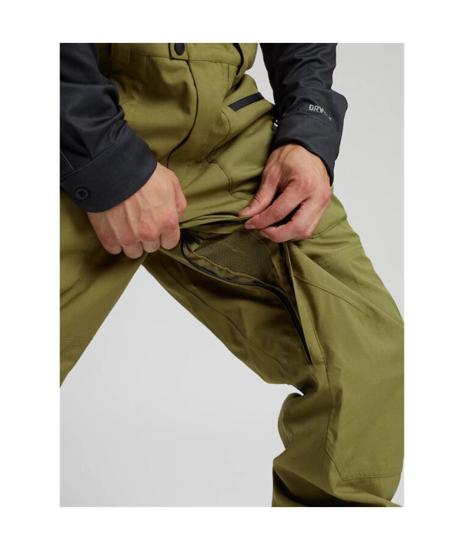 Singe Homme snowboard Burton Reserve Bib Olive
