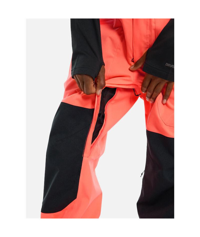 Singe Homme snowboard Burton Reserve Bib Orange