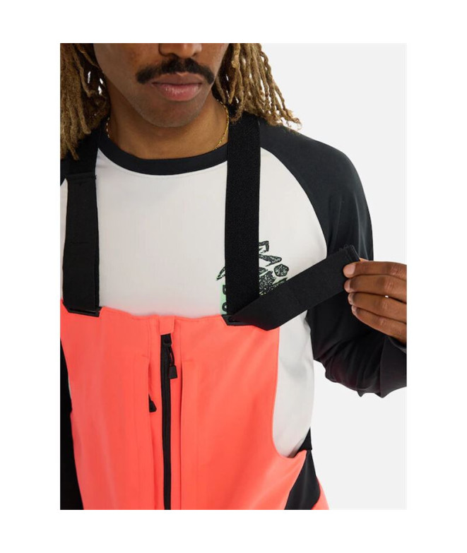 Singe Homme snowboard Burton Reserve Bib Orange