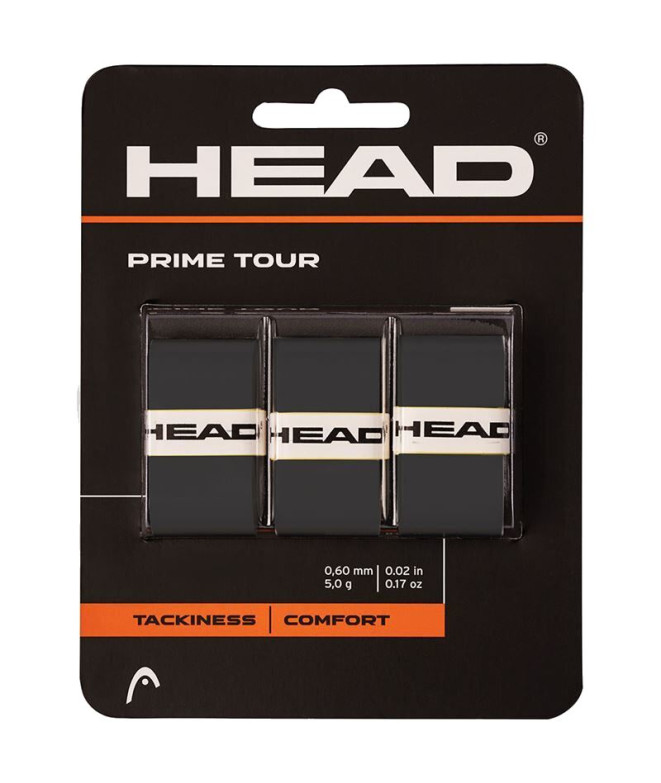 Ténis Overgrips Head Prime Tour 3Pack Preto