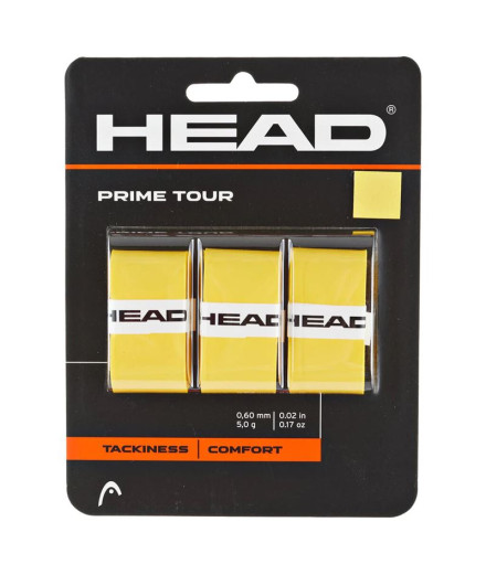 Overgrips de Tenis Head Prime Tour 3Pack Amarillo