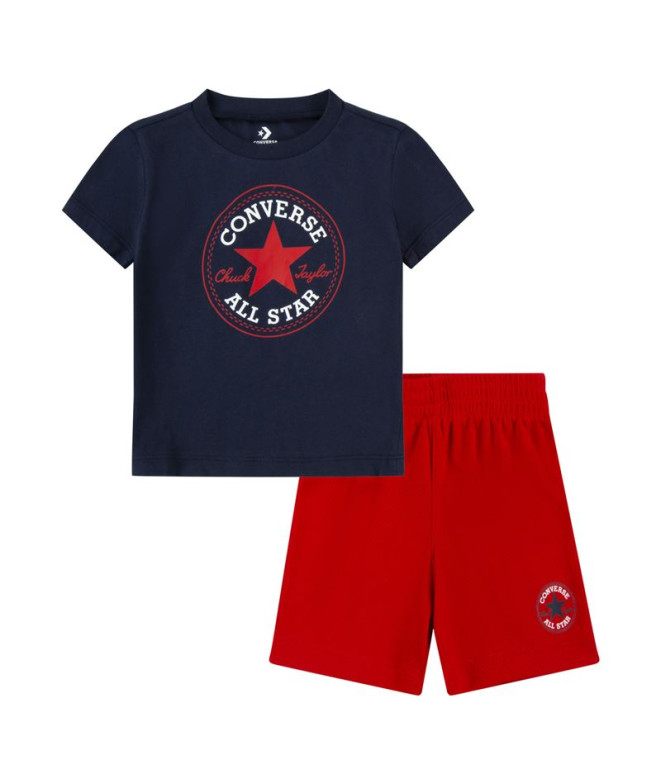 Set Converse SS T-Shirt e calças vermelhas
