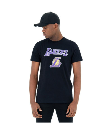 Camiseta de New Era de los Lakers NBA Mesh Team Logo
