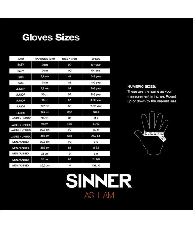 Moufles de Ski Sinner Phoenix Enfant Noir