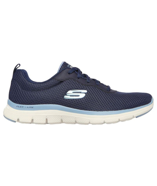 Zapatillas Skechers Mesh Lace-Up Air-Cooled Memory Foam Mujer Navy
