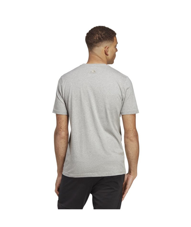 Camiseta adidas Essentials Logo Linear Hombre Gris