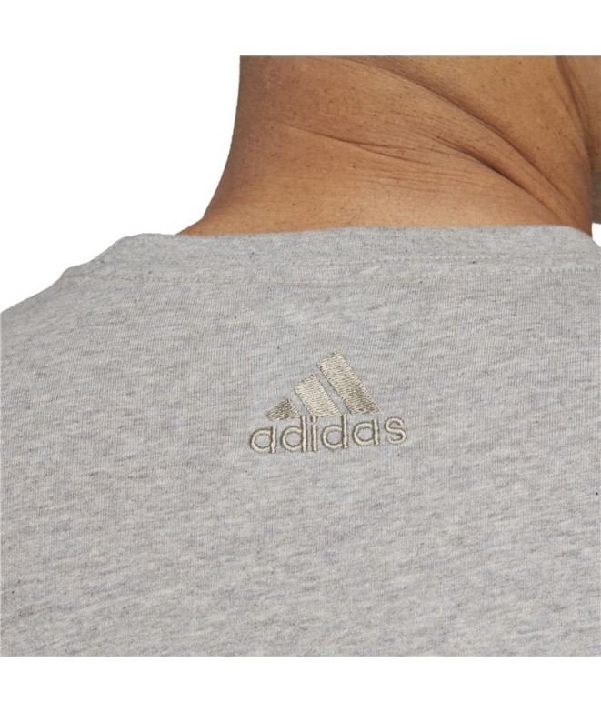 Camiseta adidas Essentials Logo Linear Hombre Gris
