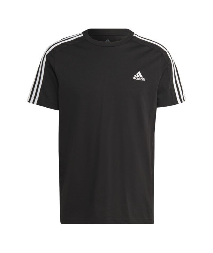Camiseta adidas Homem Essentials Single 3 Band Preto
