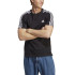 Camiseta adidas Essentials Single 3 Bandas Hombre Negro