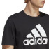Camiseta adidas Homem Essentials Single Big Logo Preto
