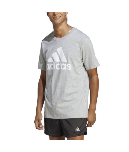 T-shirt adidas Homme Essentials Single Big Logo Gris 2